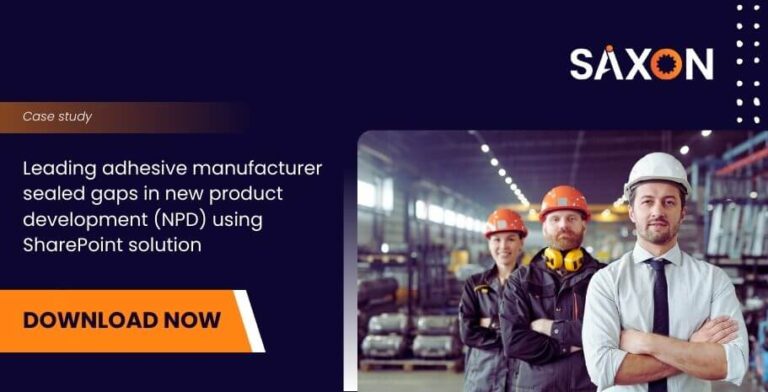 Leading adhesive manufacturer sealed gaps in new product development (NPD) using SharePoint solution