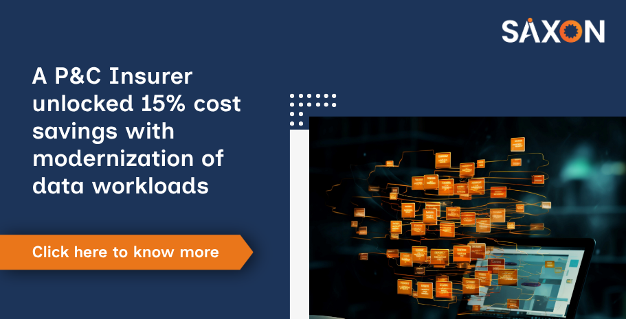 A P&C Insurer unlocked 15 cost savings with modernization of data workloads