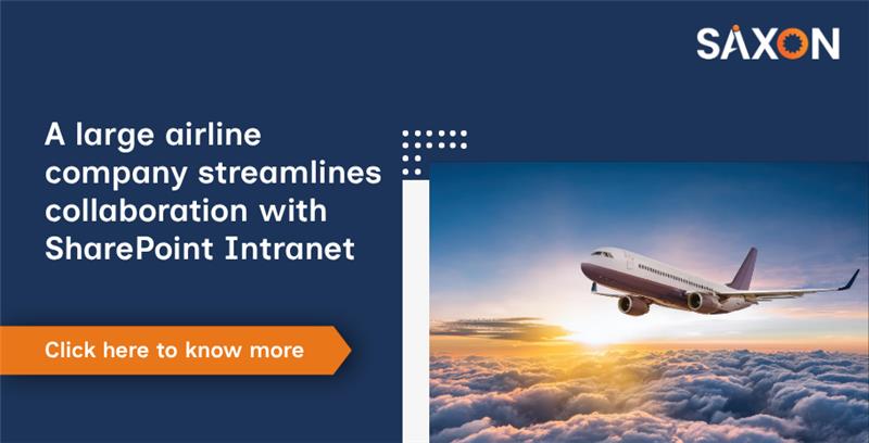 A large airline company streamlines collaboration with SharePoint Intranet