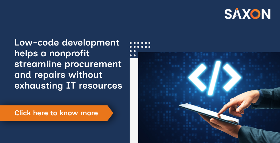 Low-code development helps a nonprofit streamline procurement and repairs without exhausting IT resources