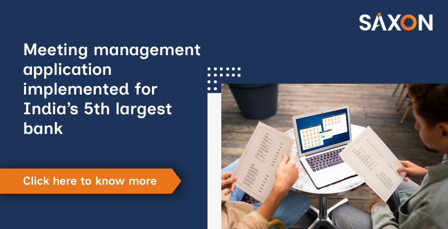 Meeting management application implemented for India’s 5th largest bank