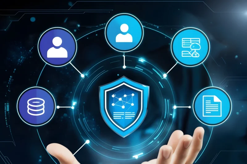 dark-technological-background-with-glowing-particles-cybersecurity-digital-protection-data-privac